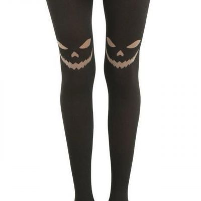 Hot Topic Blackheart Jack-o-lantern tights skin black halloween women’s S/M emo